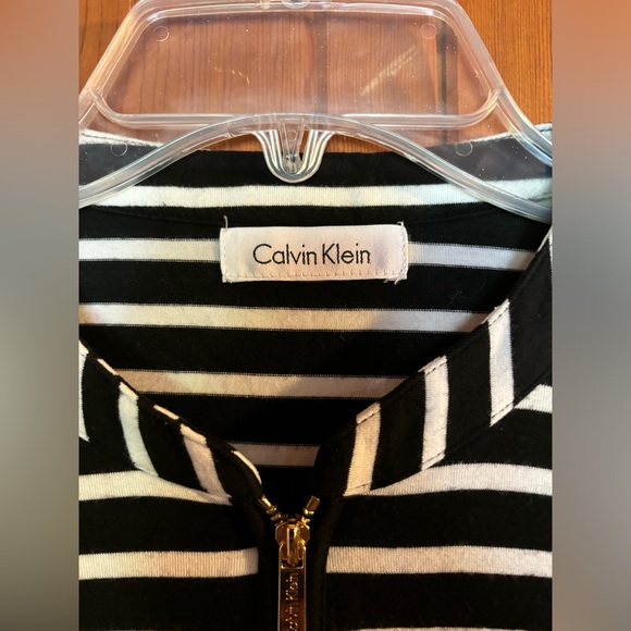 Calvin Klein black and white striped top - Picture 2 of 6